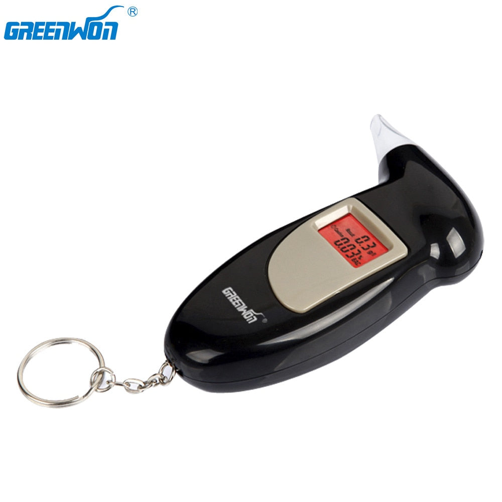 Professional Digital Breath Alcohol Tester Detector Meter Breathalyzer Portable Key Chain