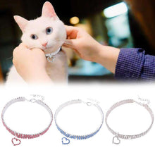 Load image into Gallery viewer, Cat Collar Baby Puppies Dog Safety Elastic Adjustable With Diamante Rhinestone Material Necklace Dog Accessories